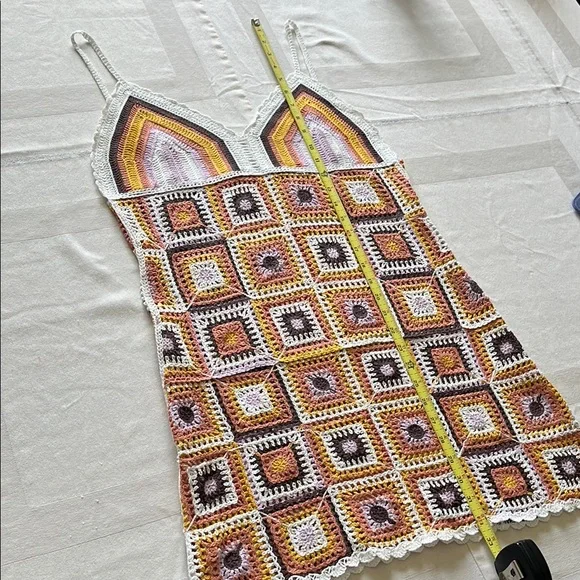 Multicolor Crochet Pattern Dress - Picture 4 of 6